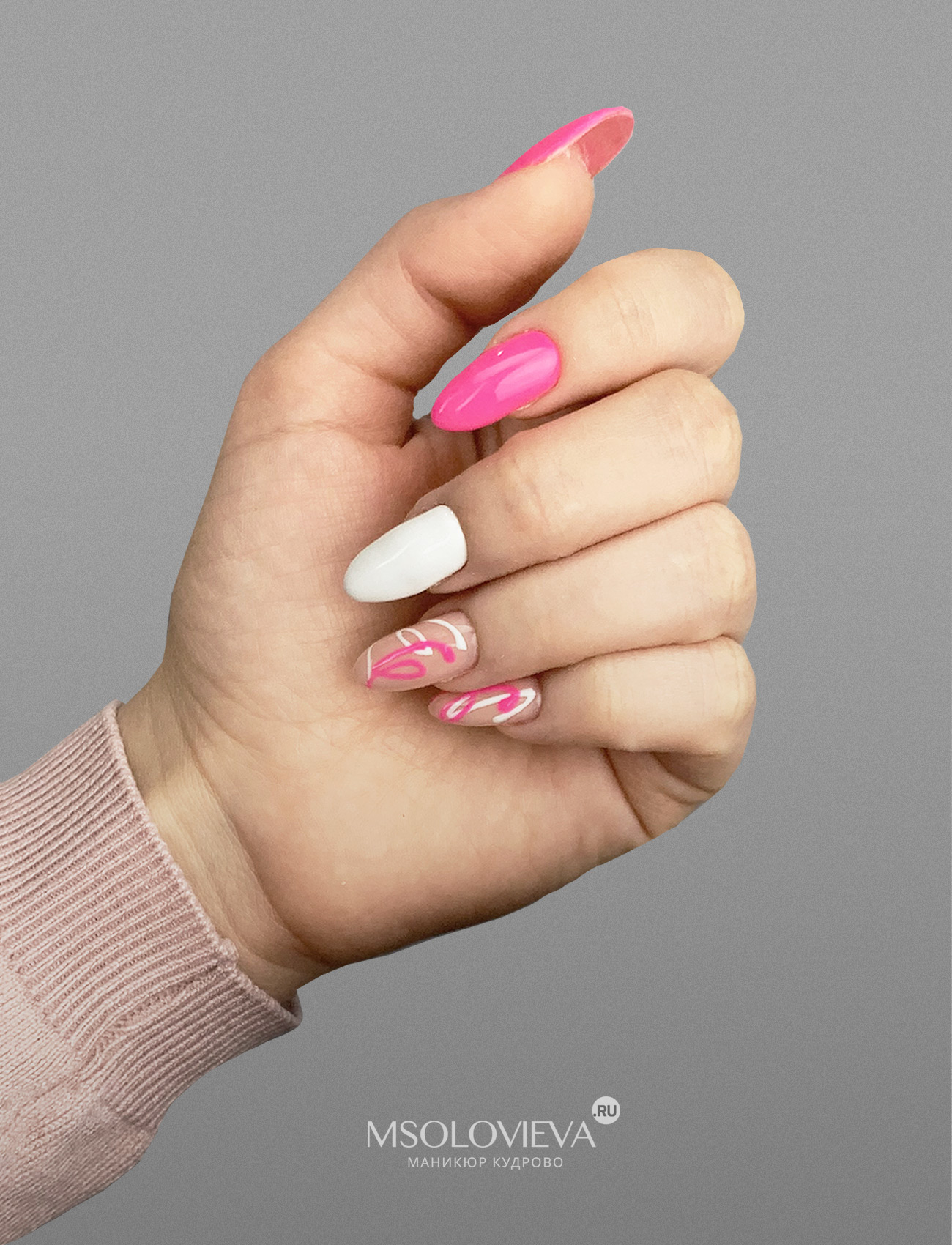 узоры кисточкой на ногте